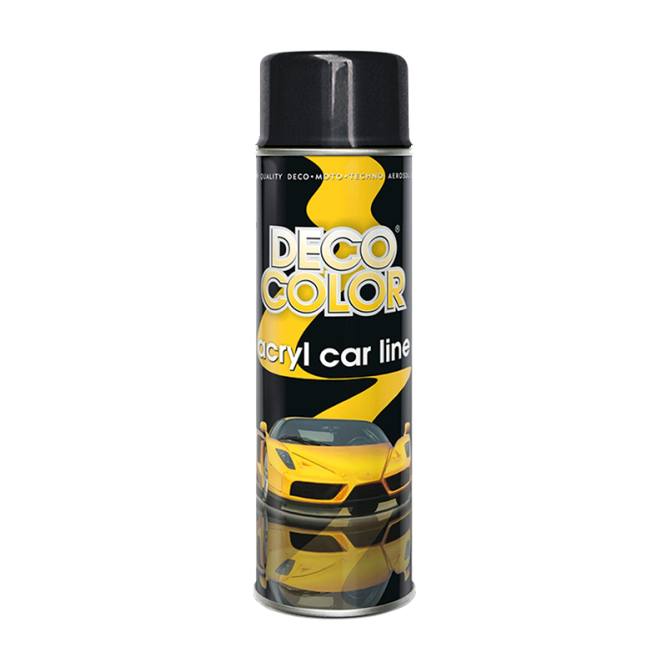 DECO COLOR ACRIL CAR LINE Juodi matiniai dažai 500ml