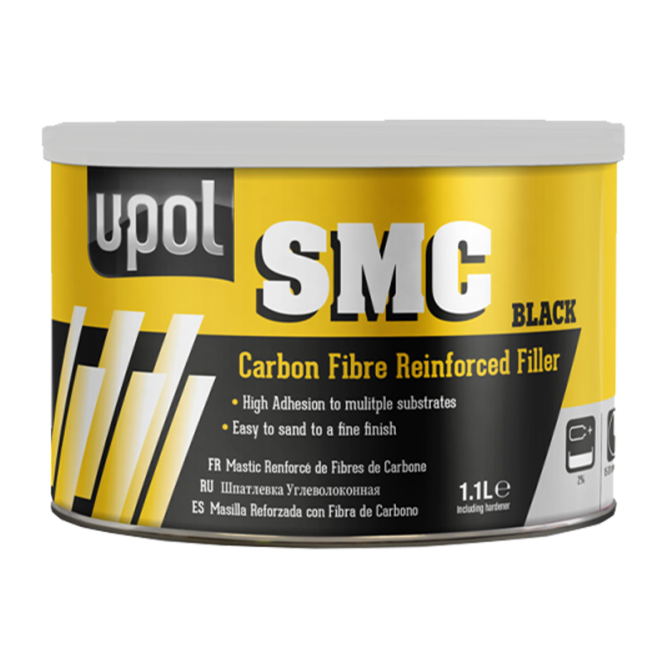 UPOL SMC carbon fiber putty 1.1L, black