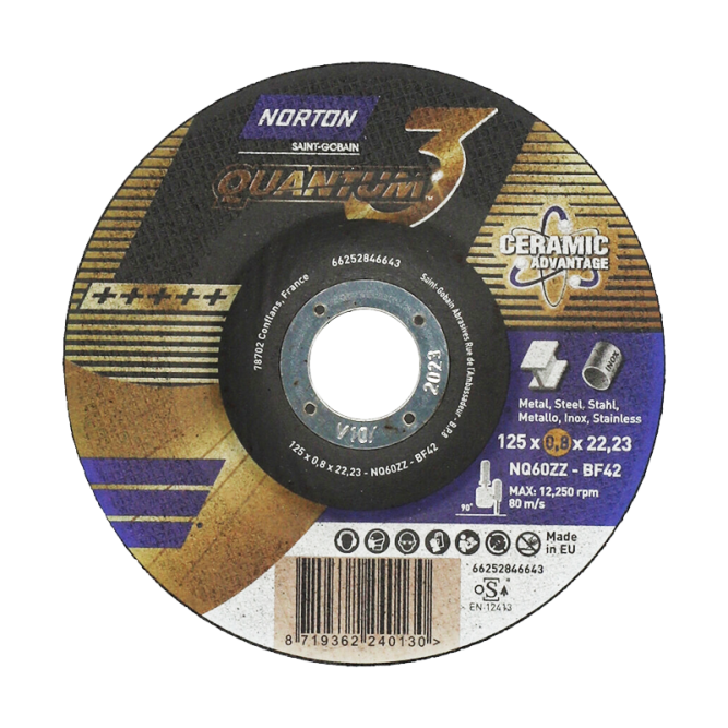 NORTON Quantum 3 grinding disc 125x0,8x22,23mm