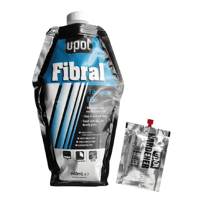 UPOL Fibral Stiklo pluošto glaistas 440ml, minkštoje pakuotėje