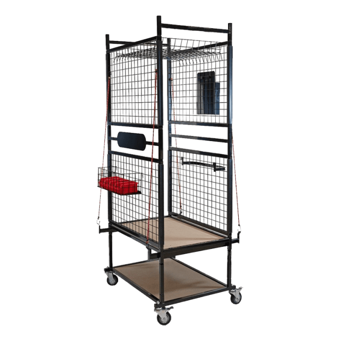 STONDER parts trolley with mesh and shelves