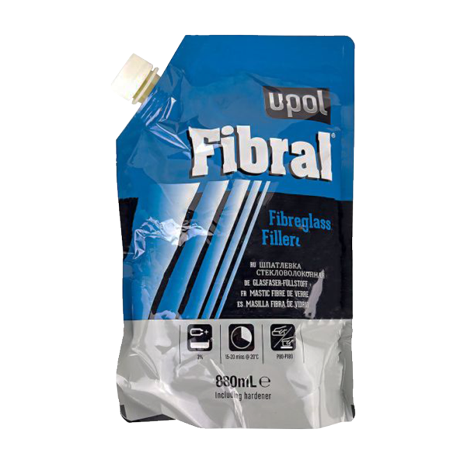 U-POL Fibral Stiklo pluošto glaistas 880ml, minkštoje pakuotėje