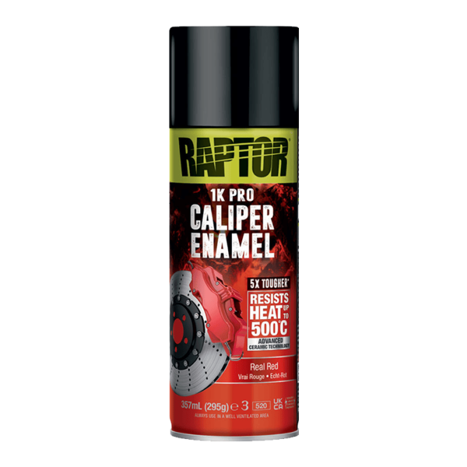 U-POL RAPTOR dažai stabdžių suportams, raudoni 500°C, 357ml