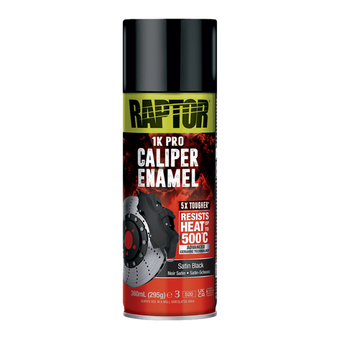 U-POL RAPTOR dažai stabdžių suportams, juodi 500°C, 360ml