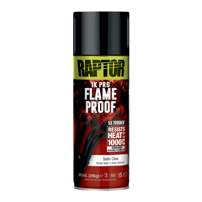 U-POL RAPTOR Flame Proof Satin Clear 1000°C, 361ml