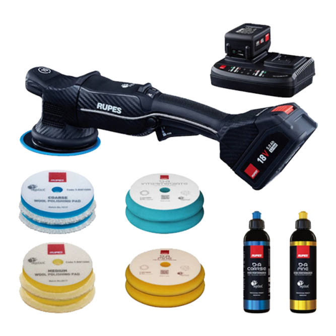 RUPES HLR Ibrid orbital polisher complect 15mm, 125mm pad