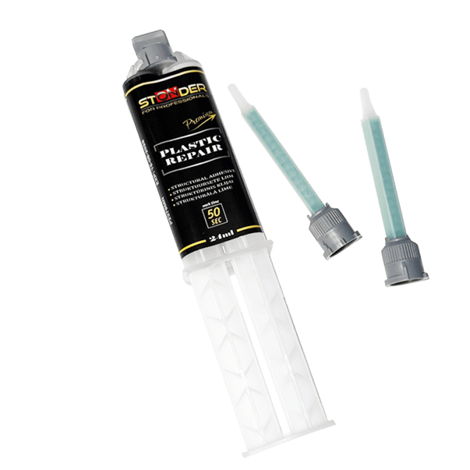 STONDER plastic glue 24ml/30g, manual, 50sec