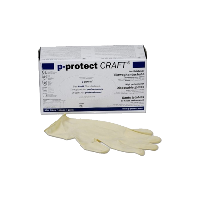P-PROTECT CRAFT transparent gloves M (pack of 100pcs)